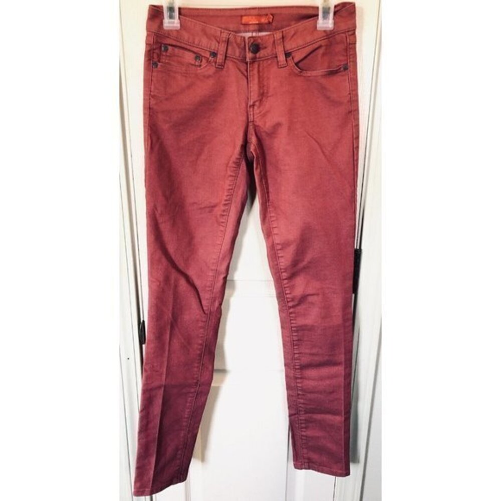 Prana Womens Size 0/25 Red Slim Fit Jeans